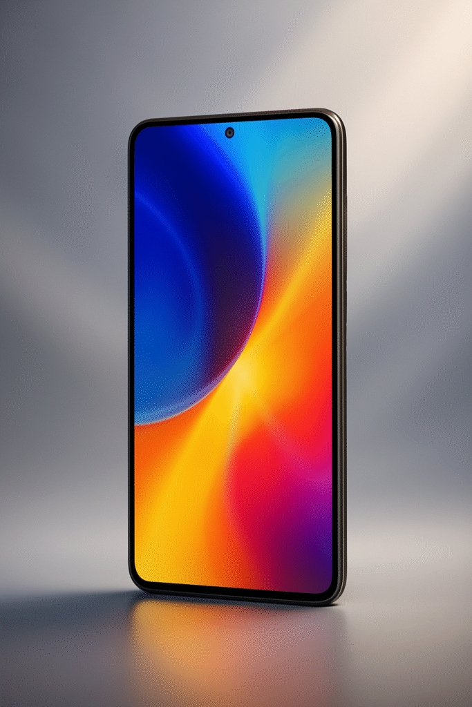 Samsung Galaxy S25 FE smartphone screen featuring Android 16 and One UI 8 interface with an appealing, tech-inspired background